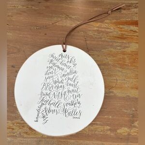 Cherilon State of Alabama Word Art Wood Ornament Wall Decor 6”W